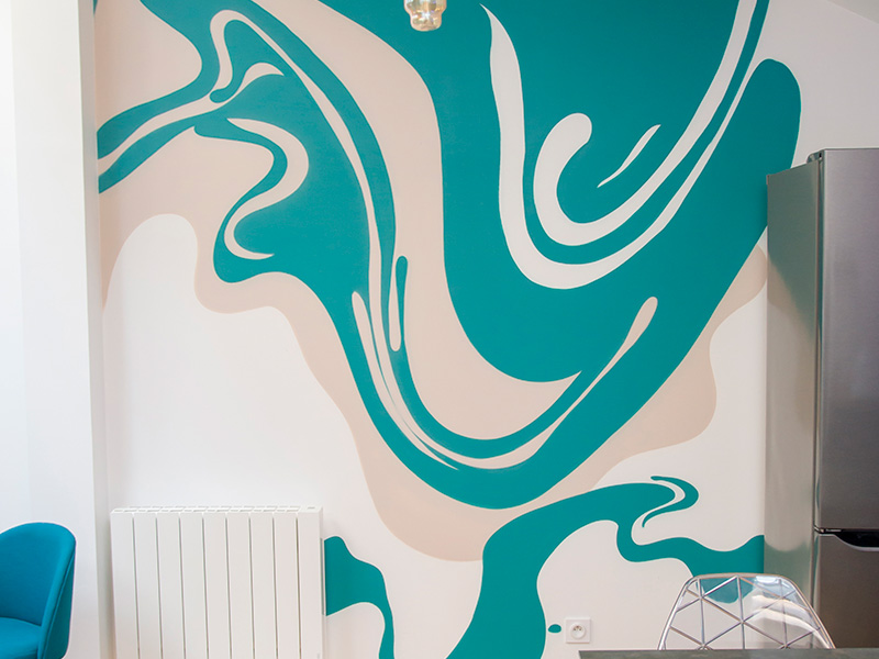 fresque dcoration abstrait
