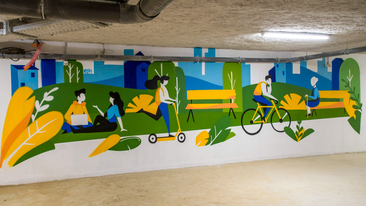 Fresque local vélo