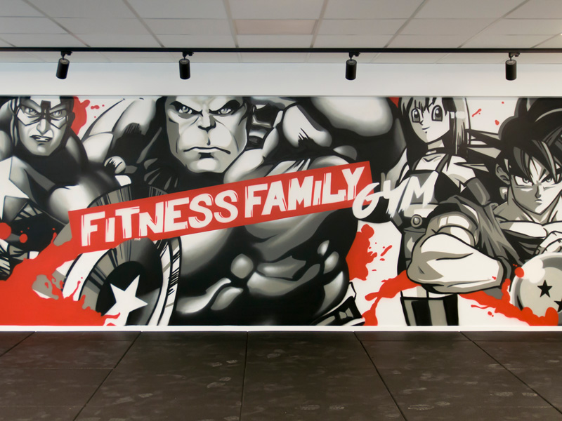 fresque salle de sport