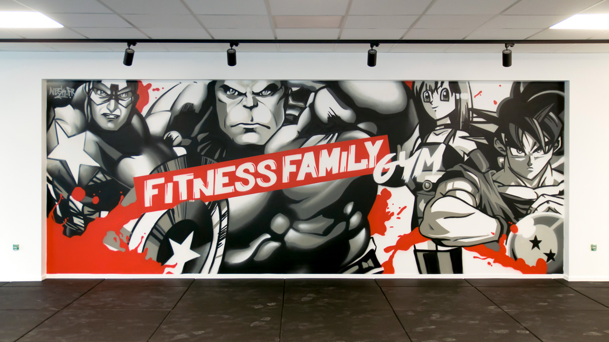 fresque salle de sport