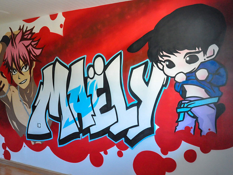 graffiti chambre prnom