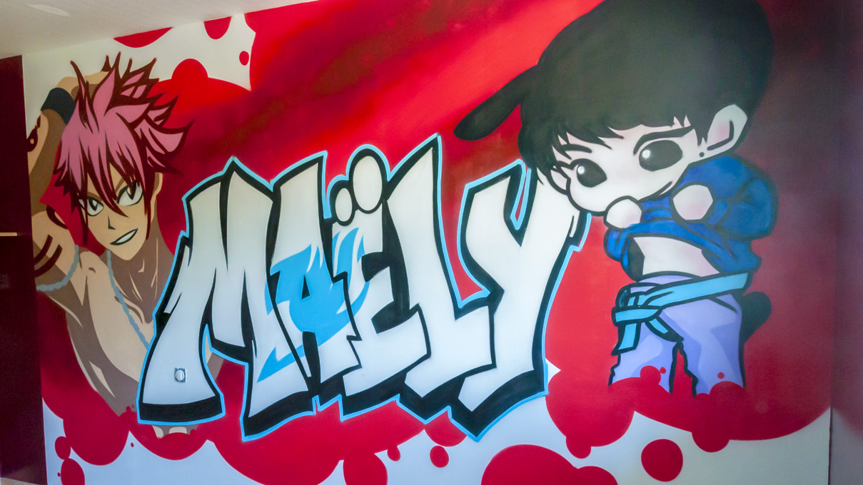 Graffiti chambre prénom