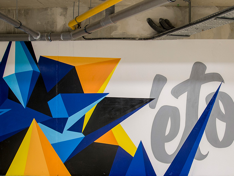 graffiti garage sous-terrain